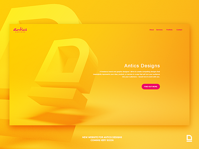 New Website branding bright colour landing page logos minimalistic portfolio simple ui web website