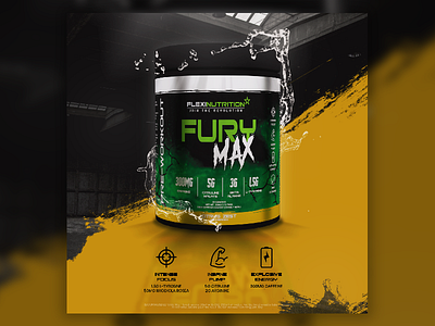 Flexinutrition advert advertising brand design gym poster supplement ui ux web