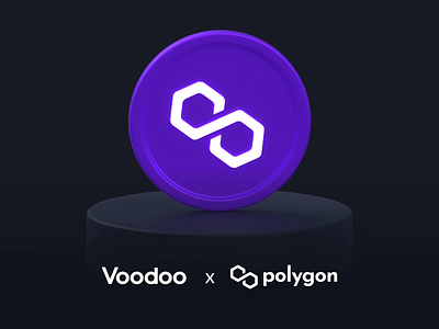 Voodoo x Polygon 3d animation blender blockchain coin crypto design gaming gif illustration loop nft polygon tech voodoo