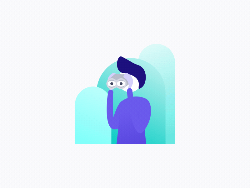 Empty State - Search No Result after effects animation app character empty state gif illustration illustrator loop lottie motion motion design no result qonto search smooth