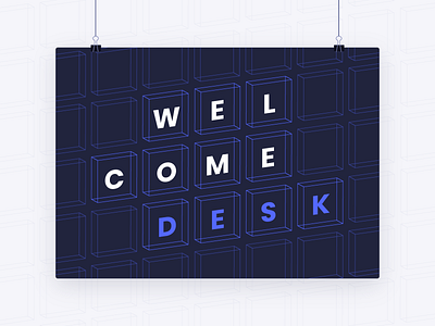 Welcome Desk Poster algolia design desk geometric lines pattern poster print vector welcome