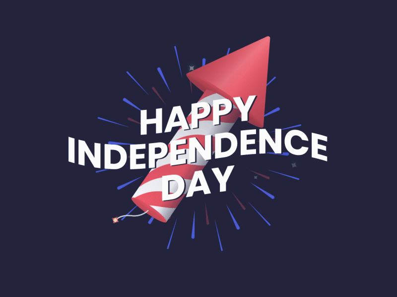 Happy Independence Day! 4th of july after effects algolia celebration firework independence day loop motion design rocket smooth usa