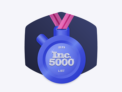 2019 Inc 5000 List algolia award design illustration illustrator medal reward vector