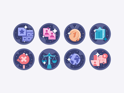 Sales Enablement Certification Badges after effects algolia animation badge certification illustration illustrator reward sales enablement