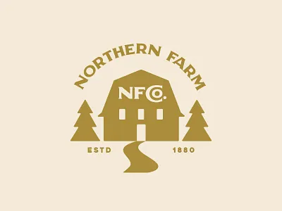 Northern Farm Concept badge barn branding cows farm graphic design horses illustration logo minnesota old vector vintage