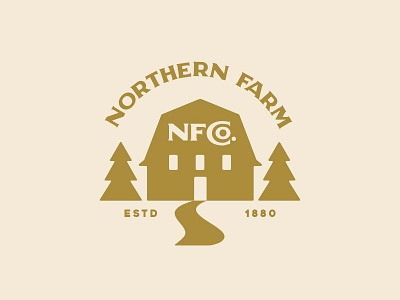 Northern Farm Concept badge barn branding cows farm graphic design horses illustration logo minnesota old vector vintage