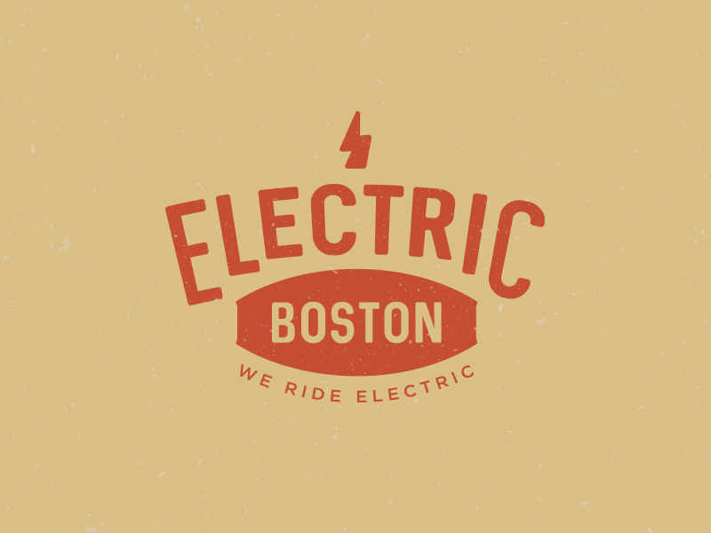 Electric Boston logo concept boston graphic design lightening bolt logo logo design vintage