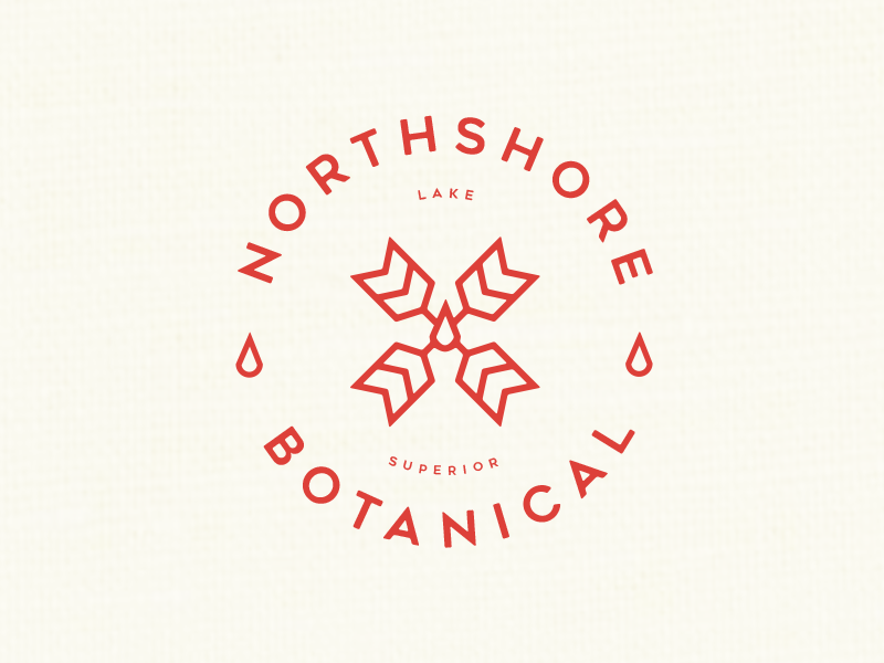 Botanical badge concept badge botanical design lake superior logo minnesota northshore