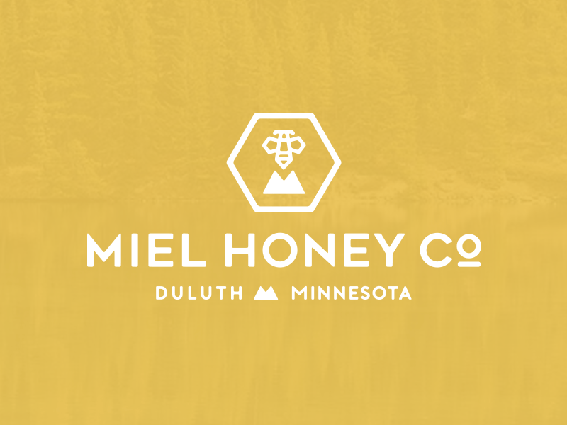 Miel Honey from Duluth badge bee duluth logo minnesota