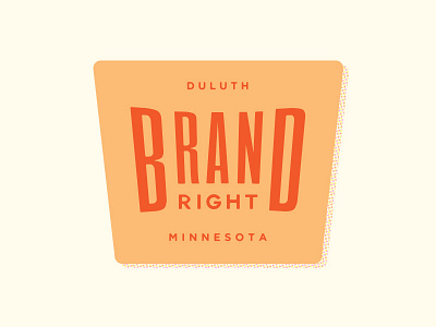 Vintage Brand Right logo concept badge duluth graphic design logo minnesota retro vintage