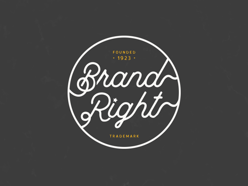 Brand Right logo concept badge branding graphic design logo minnesota retro vintage