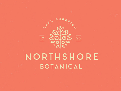 Northshore Botanical logo concept #3 badge duluth graphic design lake superior logo minnesota northshore