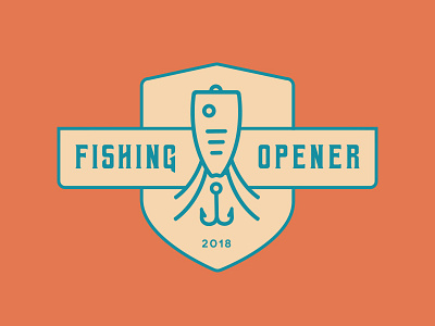 Fishing Opener 2018 badge branding fishing graphic design logo lure minnesota retro vintage
