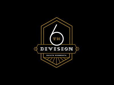 6th Division Logo badge branding design duluth graphic graphic design logo minnesota retro typography vector vintage