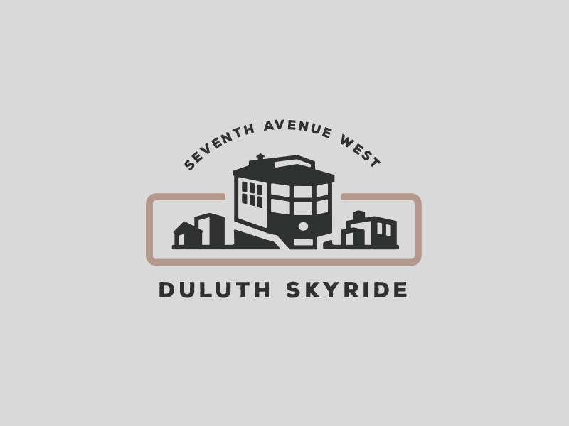 Duluth Skyride logo design vector graphic illustration duluth design retro vintage branding graphic design minnesota badge logo