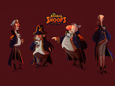 The Admiral Snoops cartoon characterdesign draw illustration