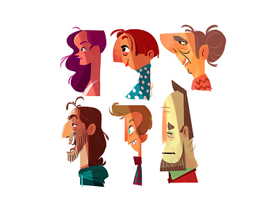 Faces cartoon characterdesign draw illustration