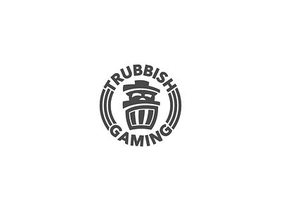 Trubbish Gaming branding design gaming logo minimal panda trashcan trubbish