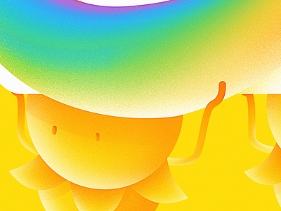 Carry on. Detail carry character clouds digital friends friendship gradient huge illustration photoshop rainbow vibrant yellow