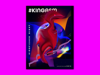 Baugasm Kingfisher abstract baugasm event poster illustration poster splash screen