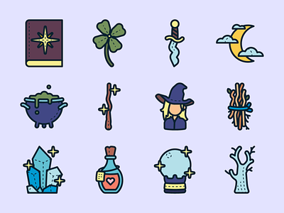 Witchcraft icon sets
