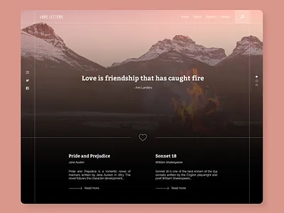Love Letters app clean concept design interface landing love minimal product simple ui uiux user experience user interface ux valentines day web web design website