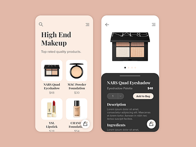 Makeup store mobile app