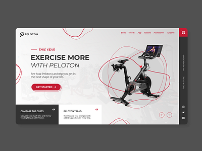 Peloton landing page