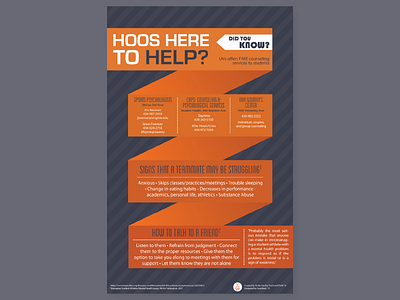 Hoos Here to Help? design flyer graphic design health illustration infographic poster print typography vector