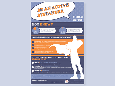 Be an Active Bystander design flyer graphic design health illustration infographic poster print typography vector