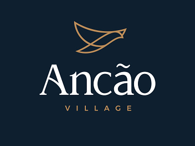 Ancão Village bird brand brand identity branding icon identity logo mark symbol vector village wordmark