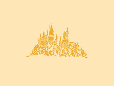 H: Hogwarts Castle art design drawing graphic art graphicdesign harrypotter illustration ipad