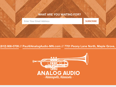 Footer address analog audio email footer form minneapolis minnesota mn subscribe