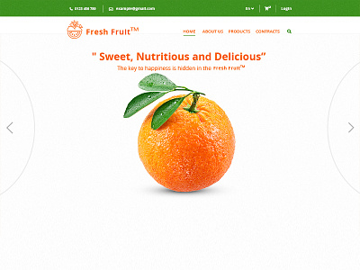 Fresh Fruit Home Page e commerce fruit home interface page ui ux