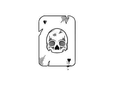 Skull Of Hearts' 2d art branding comic illustration logo logomark professional skull symbol tattoo