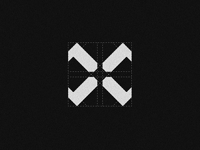 EXERTUS Logo abstract black branding design graphic design gridlines letter logo logomark modern professional simple symbol white x y2k
