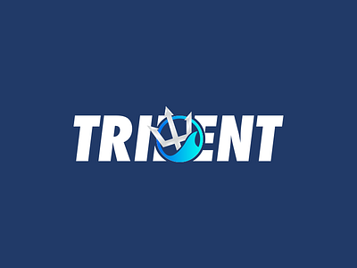 Trident Esports Branding abstract logo symbol trident typography