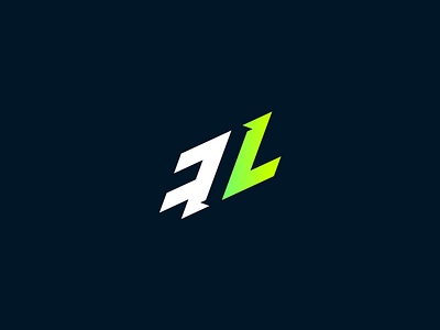 Frontline Logo esports logo f green l lettering monogram simple