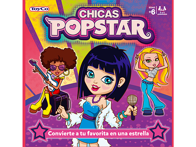 Chicas Popstar board game character design children girls kids