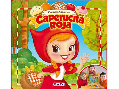 Cuentos Clasicos Caperucita board game character design cover illustration photoshop