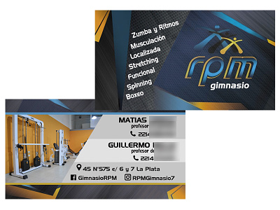 RPM GYM business card gym