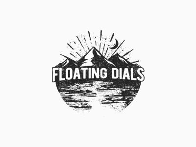 Floating Dials adventure badge logo hipster logo mountains vintage