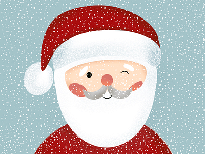 Santa Claus happy holidays holiday cheer illustration merry christmas santa snowy vector