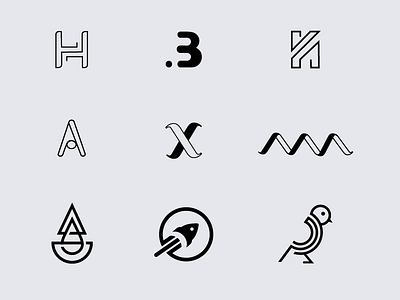 Logofolio Vol. 1 abstact clean creative geometric design icon logo minimalism simple symbol icon mark