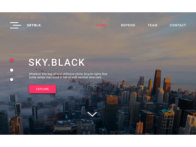 Sky Black design simple studio ui webdesign
