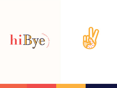 hi Bye branding clean design color design fashion illustration logo simple logo