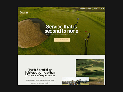 Advanced Turf Solutions design ecommerce golf green homepage interface products turf ui website