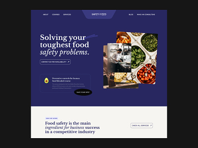 Food safety redesign consultant experimental food food safety homepage interface safety ui website