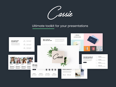 Cassie Minimal Presentation analytics clean minimal multipurpose pack powerpoint ppt presentation
