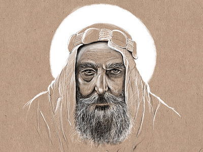 Al-Sheikh - digital Portrait black and white design digital digital drawing drawing illustration instagram painting portrait